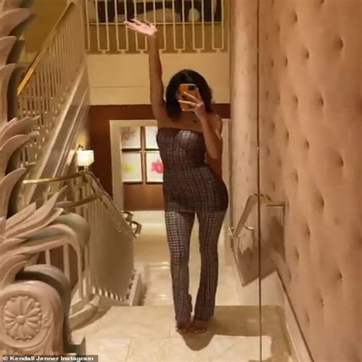 Kendall Jenner leaves nothing to the imagination as she showcases her ni**les in sheer tube top (photos)